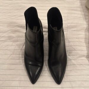 Steve Madden black leather booties